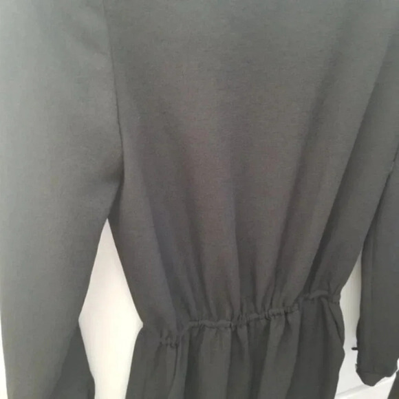 Aritzia Wilfred Black Grignard Romper Long Sleeve Scoop Neck Playsuit XS - Picture 9 of 14